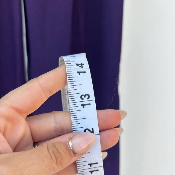 Vintage Richard Tyler Couture High Waisted Retro Pleated Purple Trousers 6 - Picture 12 of 13